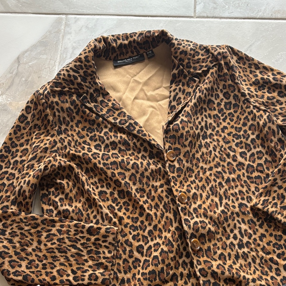 Briggs New York Leopard Print Blazer - Picture 2 of 3